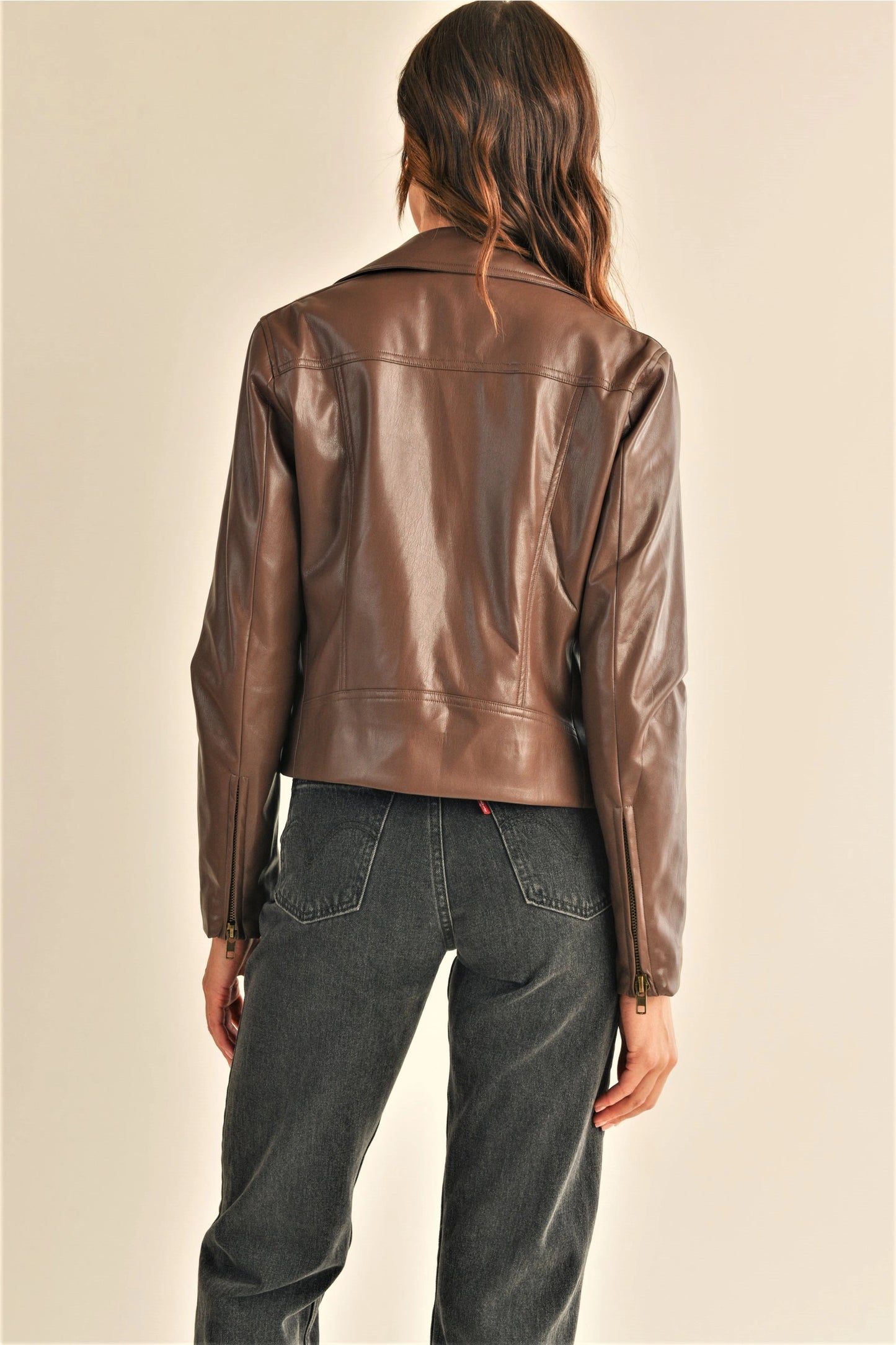 Chocolate Biker Leather Jacket